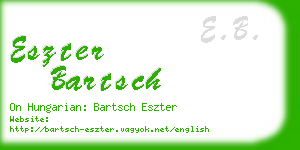 eszter bartsch business card